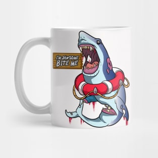 Bite Me Zombie Shark Mug